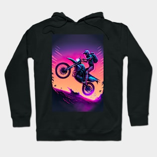 Cyber Future Dirt Bike With Neon Colors Hoodie